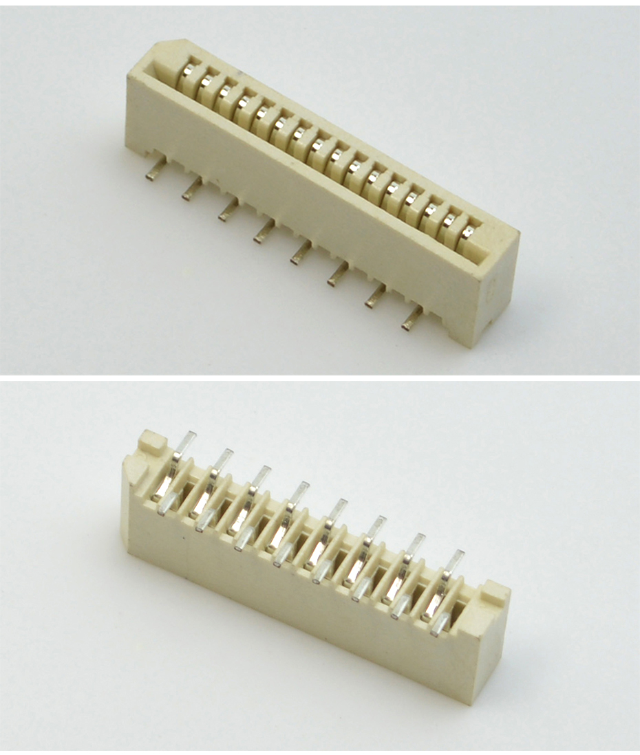 1.0單麵接立式貼片插座 間距1.0mm -5P立式貼片插座 環保耐高溫